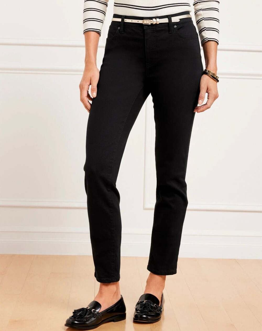 Talbots Slim Ankle Black Jeans - Size 6 - NWT